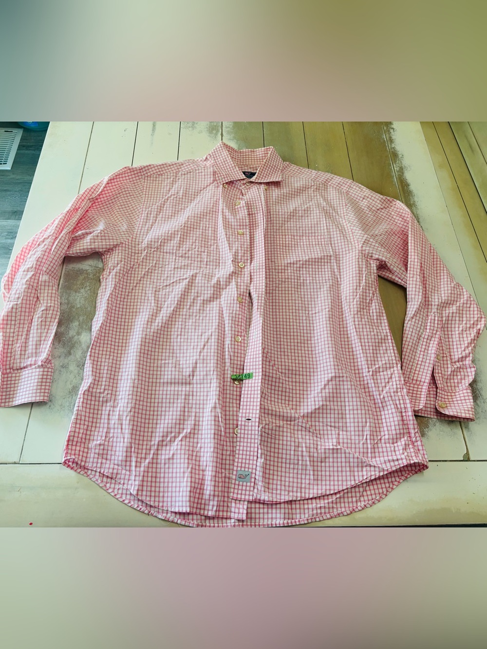 Vineyard Vines Pink Gingham Dress Shirt